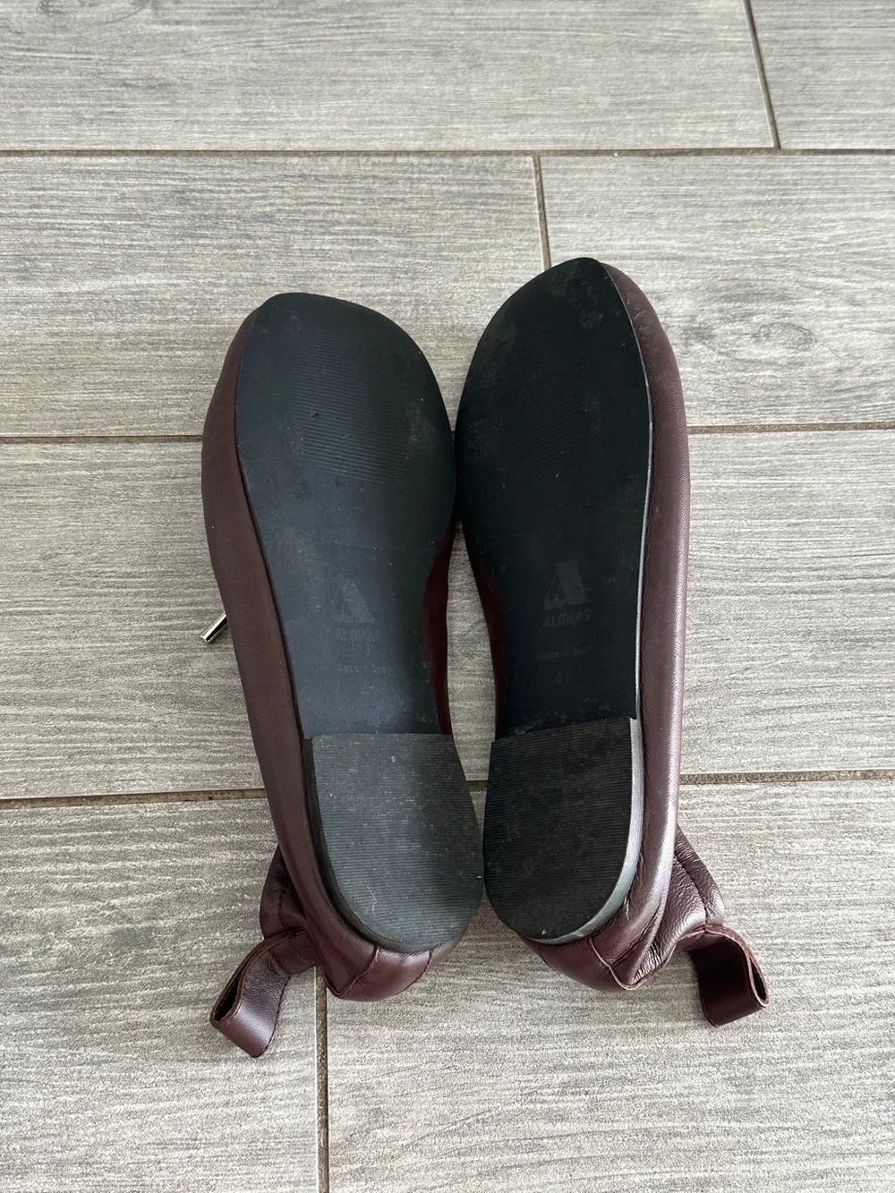 ALOHAS Rosalind Brushed Brown Leather Ballet Flats Size 41EU/10US - Picture 11 of 13
